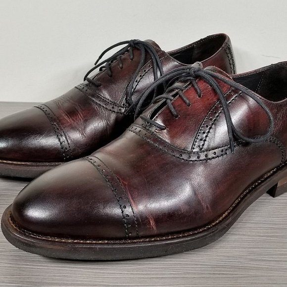 Monte Rosso Borgo Cap Toe Oxford, Burgundy Leather, Mens Size 8.5 US / 41.5 - Picture 1 of 10